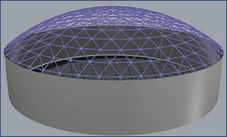 Aluminum Geodesic Dome Mesh